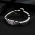 Panzerkette Armband Herren mit Kreuz versilbert chain cross bracelet uniqal